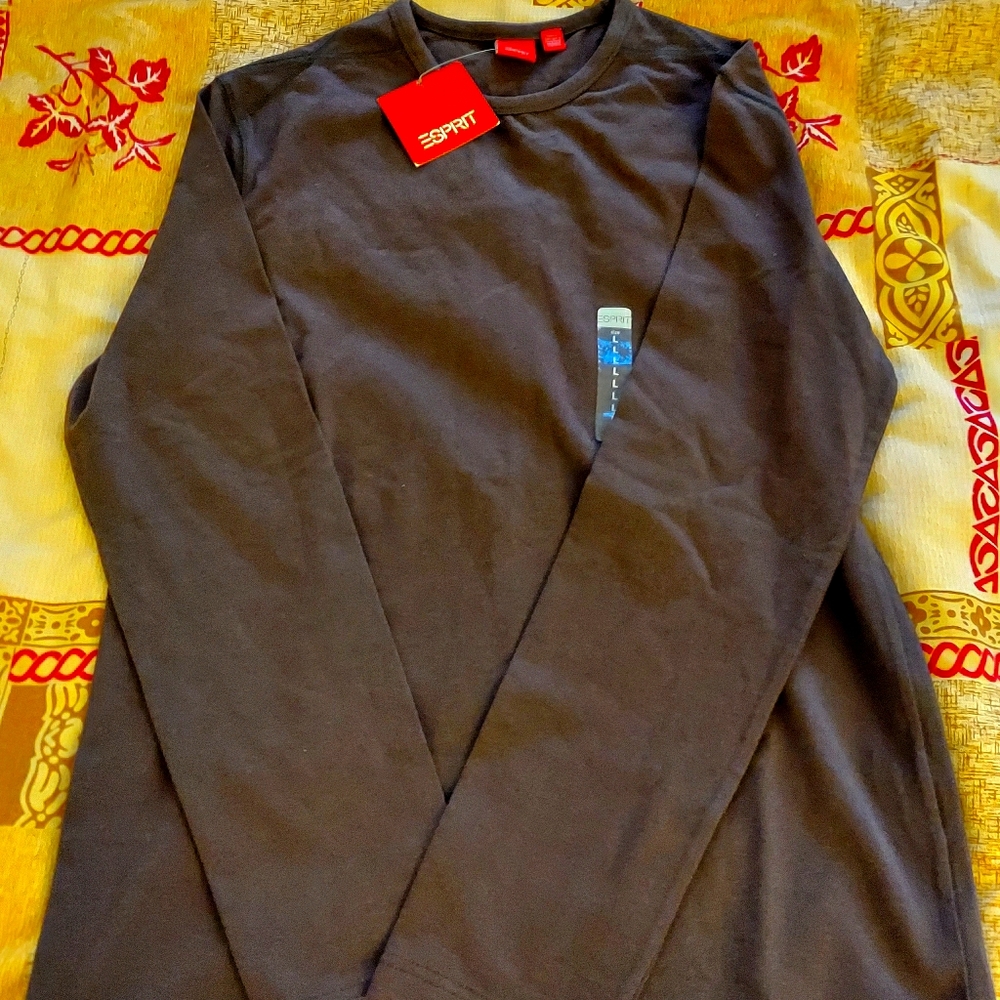 Brown esprit long sleeve shirt